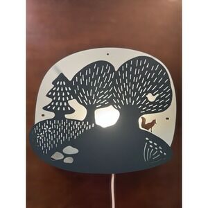 IKEA DUGGREGN LED Wall Lamp Forest Dark/Light Turquoise 304.408.75 Corded